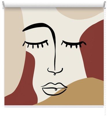 Houseart Πρόσωπο με κλειστά μάτια, Line Art, Ρολοκουρτίνες, 100 x 133 εκ.